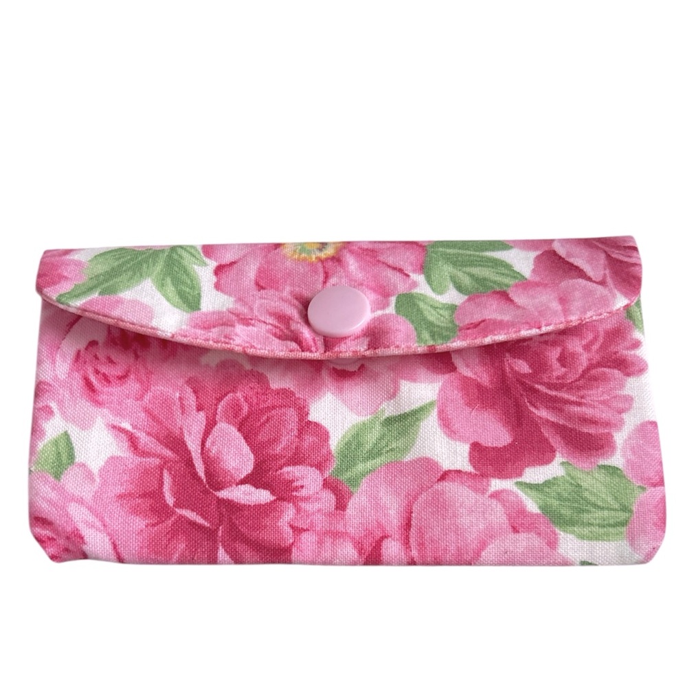 Hand Crafted Colorful Floral Lipstick Cozy Pocket Holder Fabric 100% Cotton
